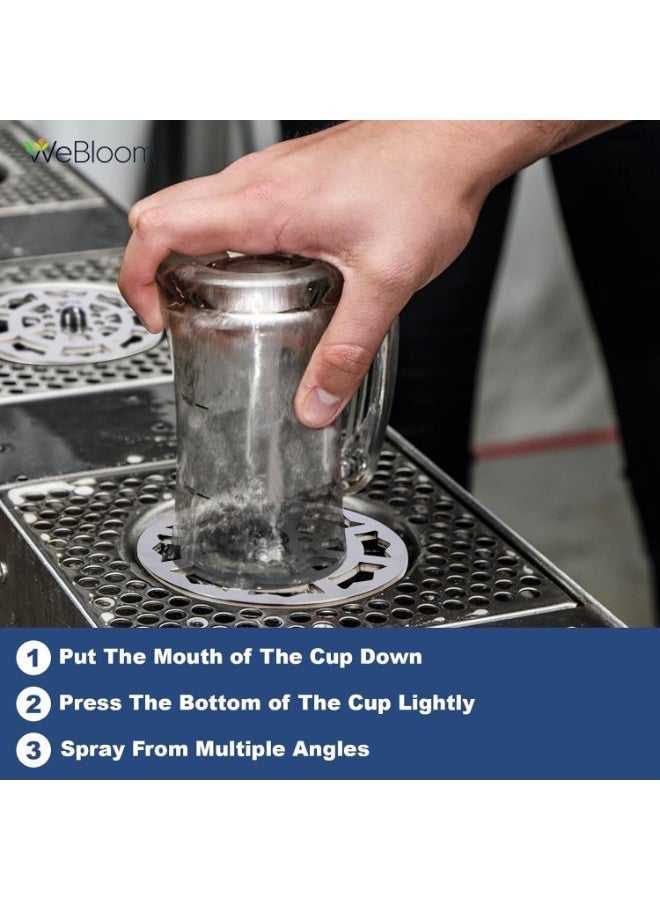 WeBloom Stainless Steel Cup Rinser Head-Automatic Faucet Mount Glass Washer for Kitchen,Coffee,Bar, Hotel,Quick Installation Sink Accessory - Image 5